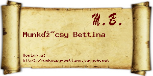 Munkácsy Bettina névjegykártya