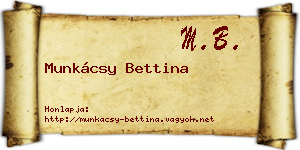 Munkácsy Bettina névjegykártya